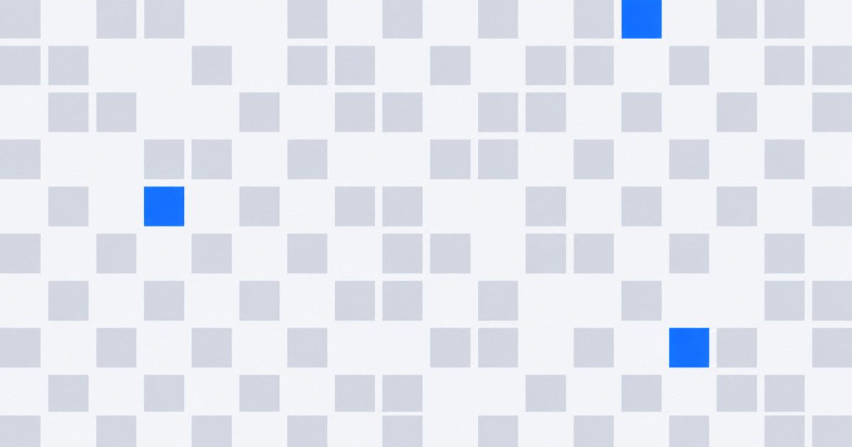 Grid of squares with about half missing, representing hidden search terms in Google Ads